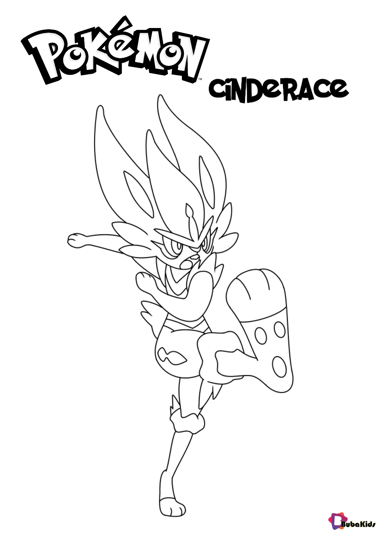Pokemon cinderace coloring pages Wallpaper