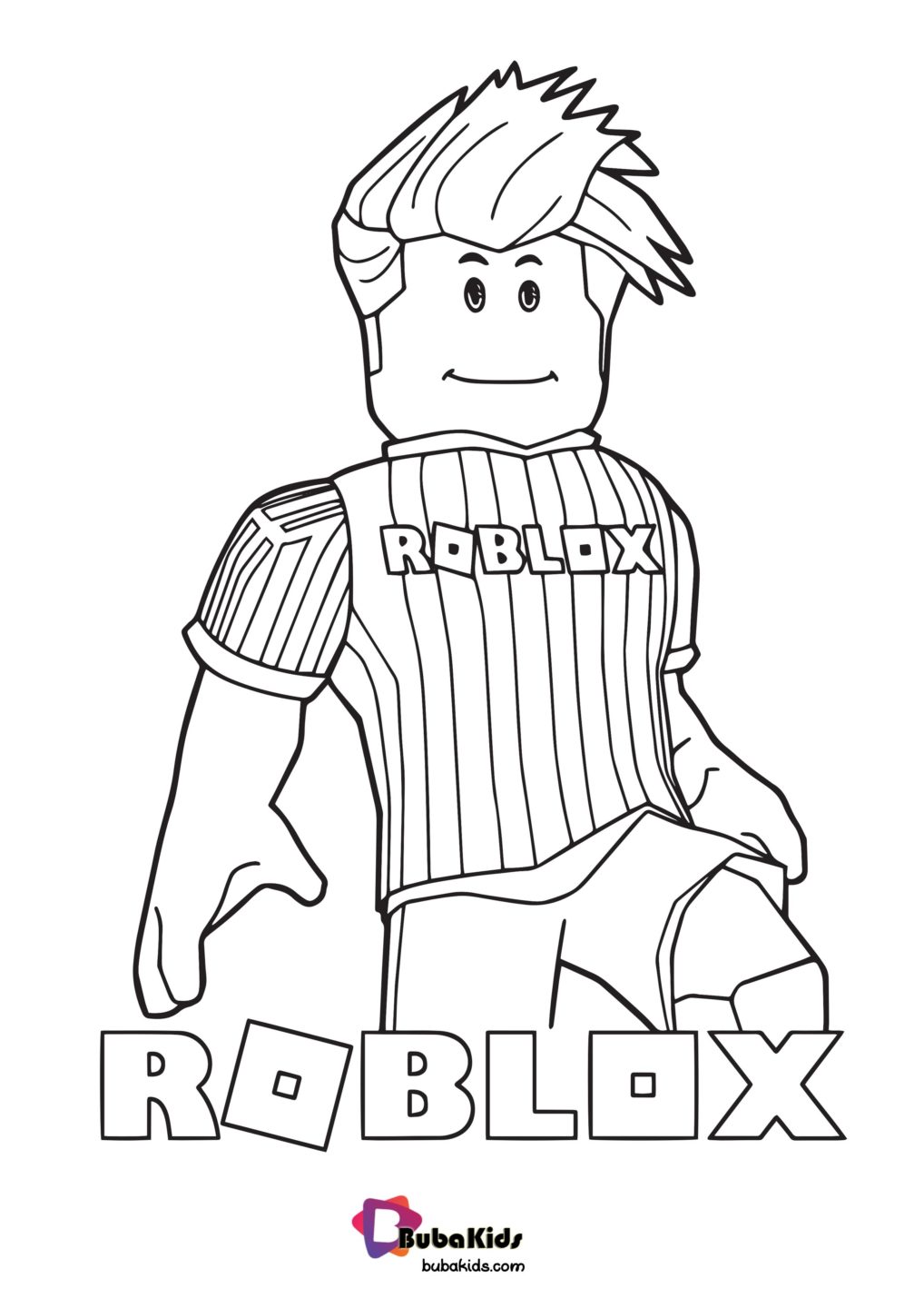 Download Roblox Coloring Page Footballer | BubaKids.com