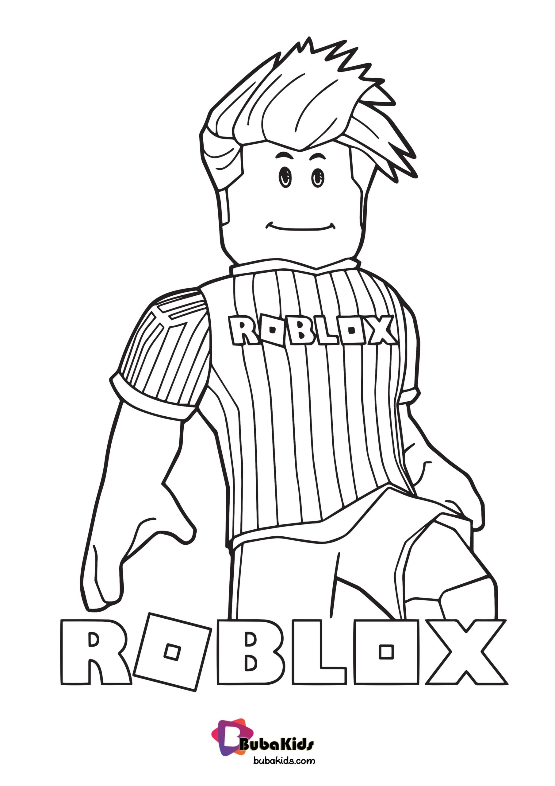 Roblox Coloring Page Footballer Wallpaper