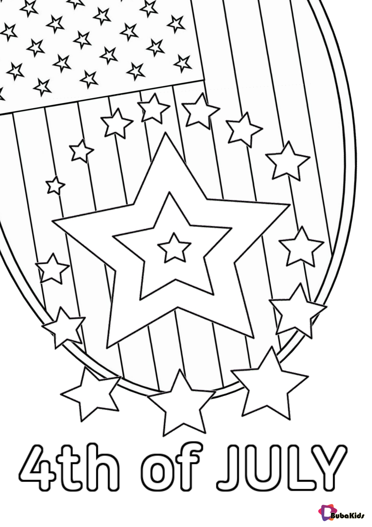US independence day 4th of july coloring page Wallpaper