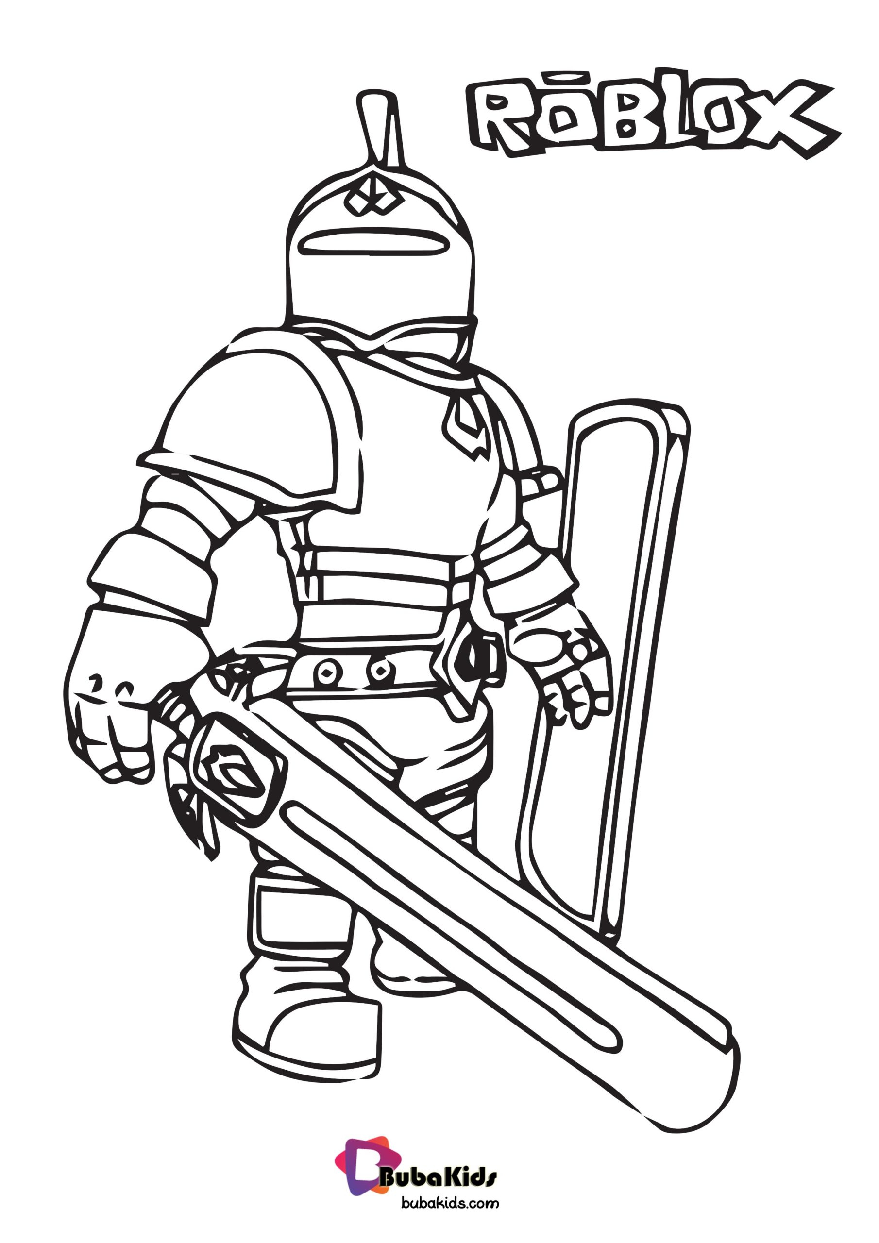Warrior Roblox Free Coloring Page Wallpaper