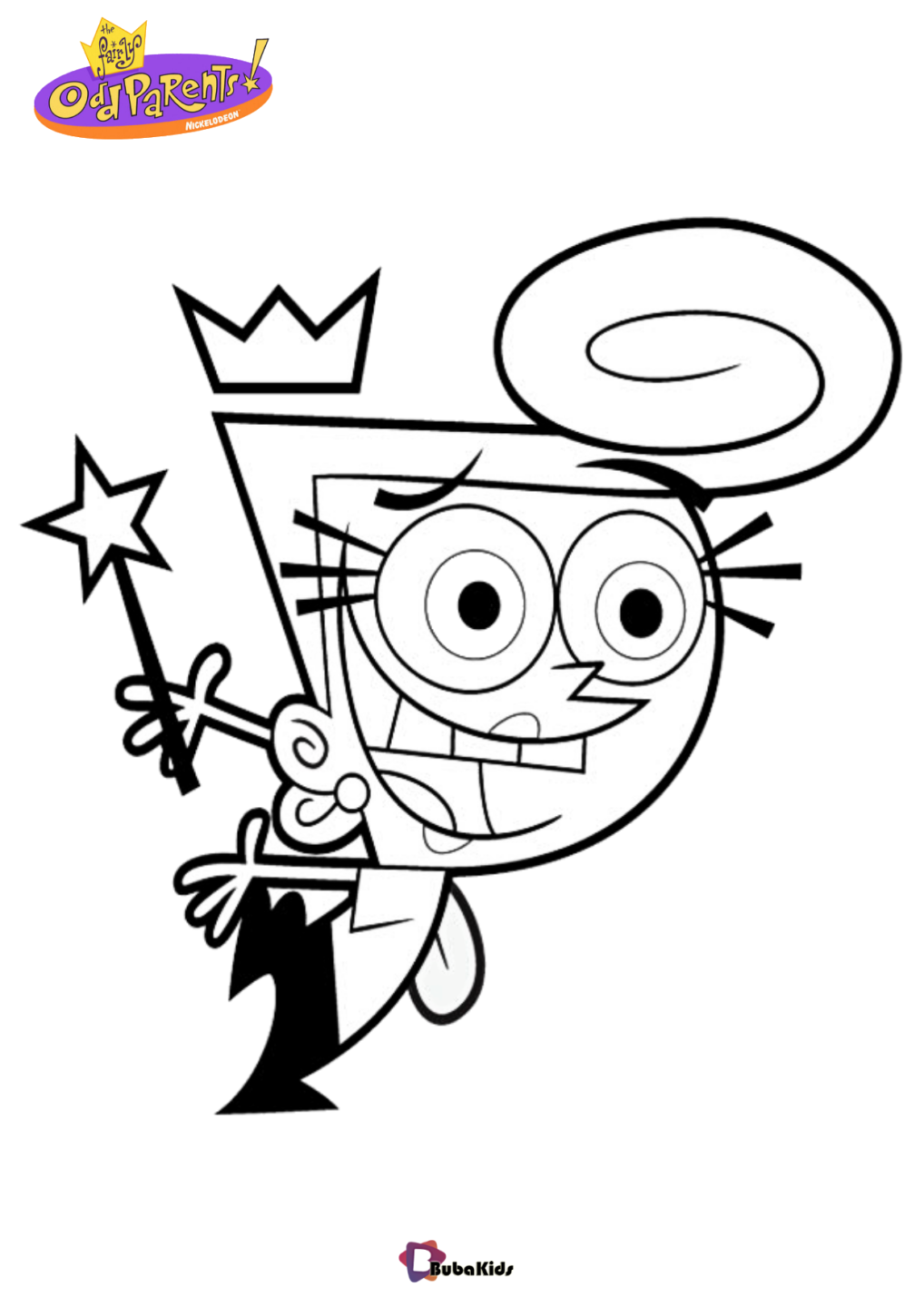 Fairly Oddparents Nickelodeon tv series coloring page
