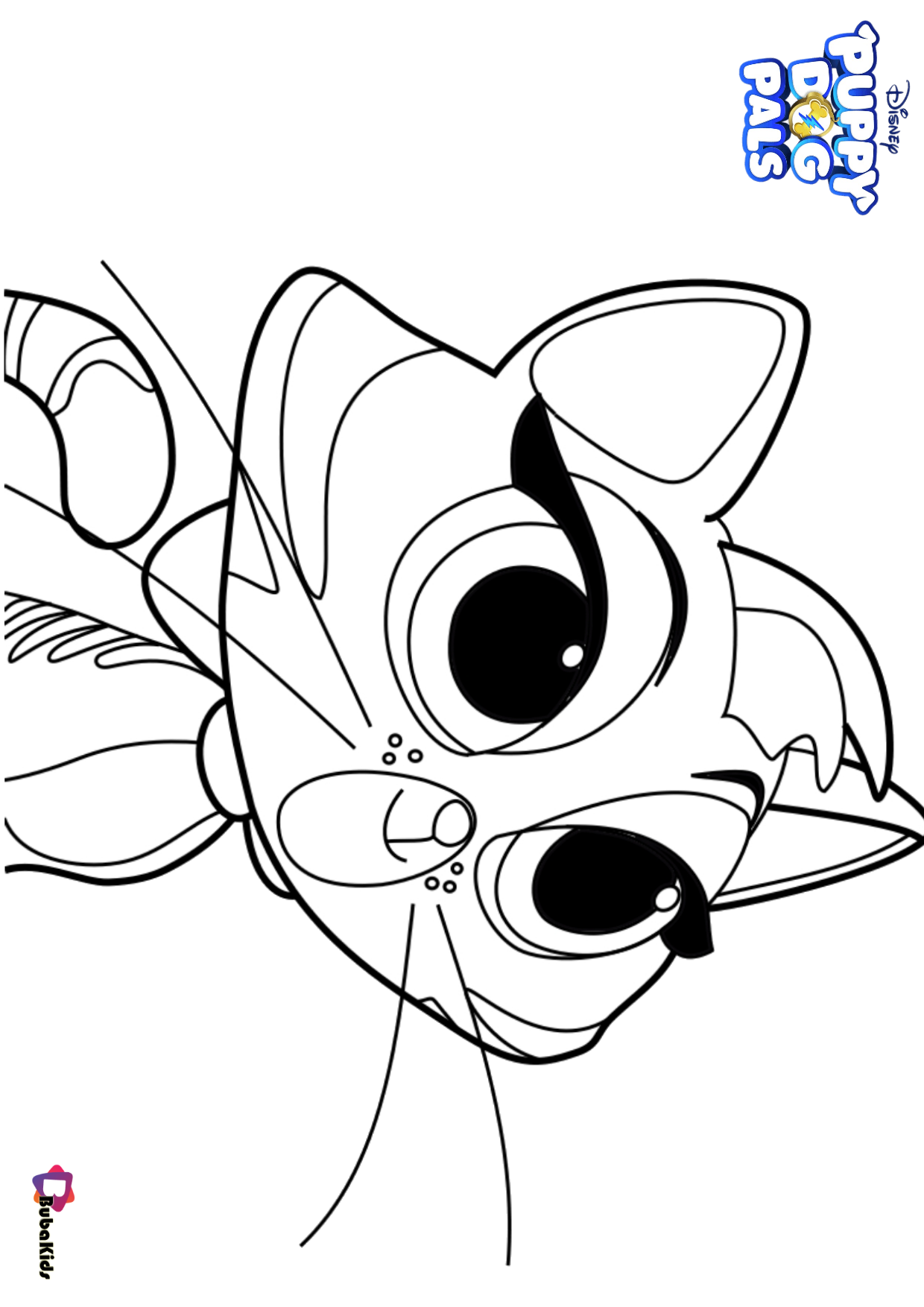 Hissy the purple cat Puppy Dog Pals Disney TV Series coloring page Wallpaper