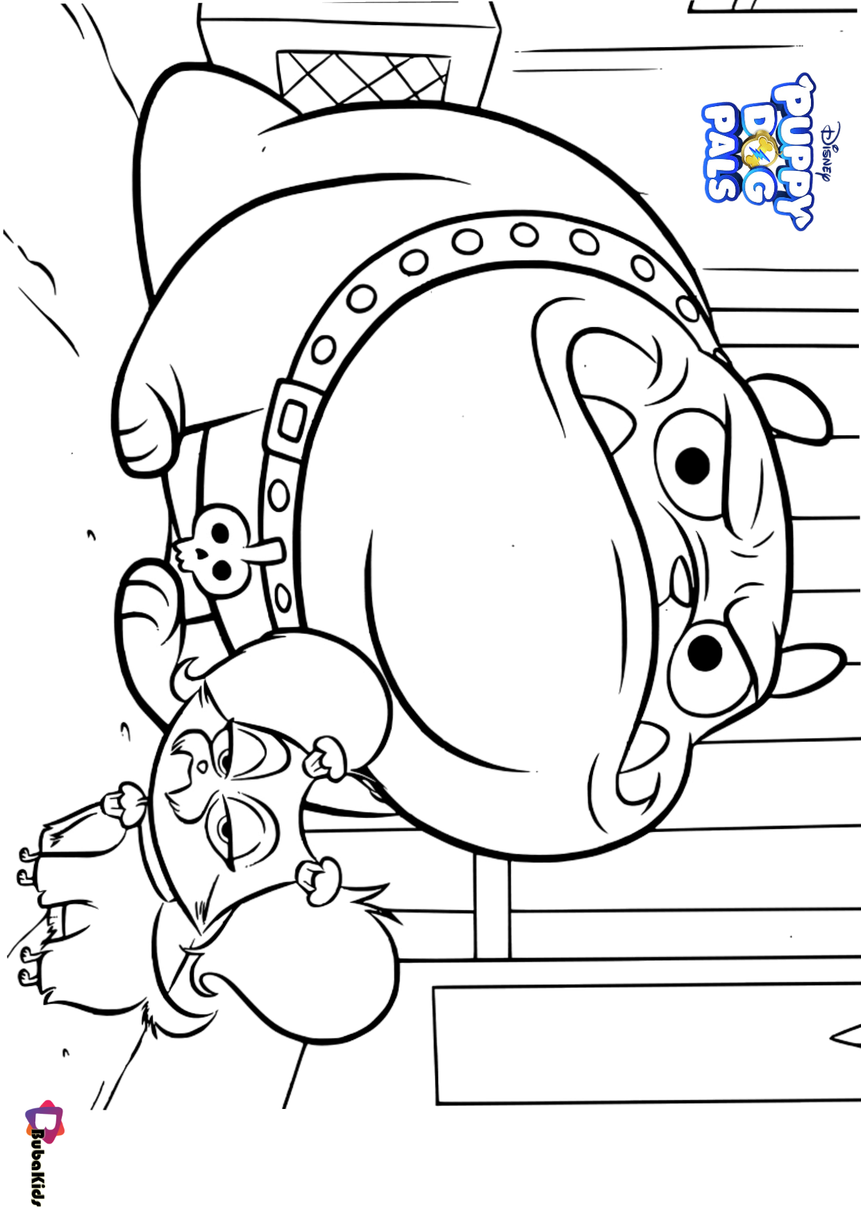 Rufus and Cupcake Puppy Dog Pals coloring page