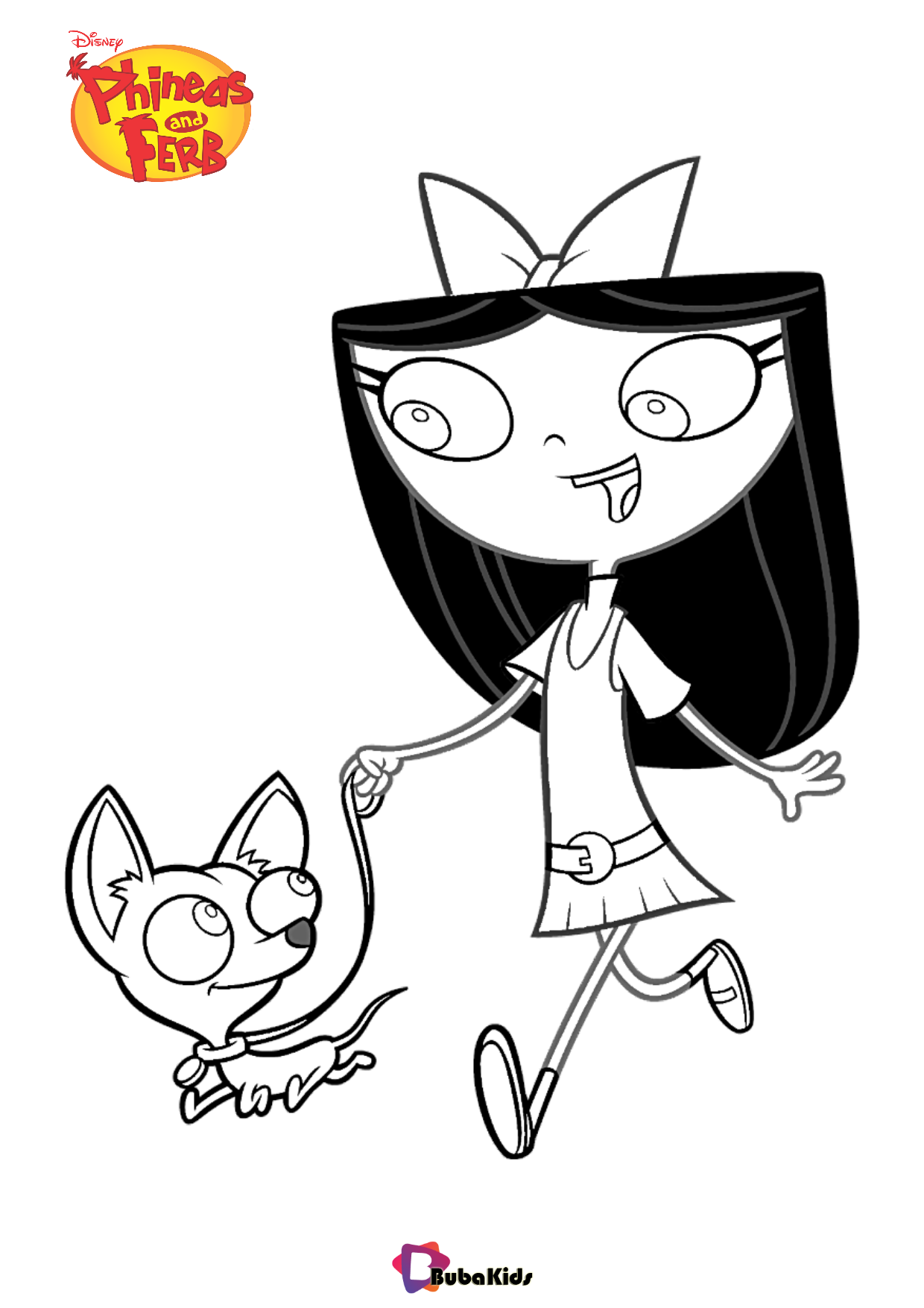 Isabella Garcia-Shapiro Phineas and Ferb coloring page Wallpaper