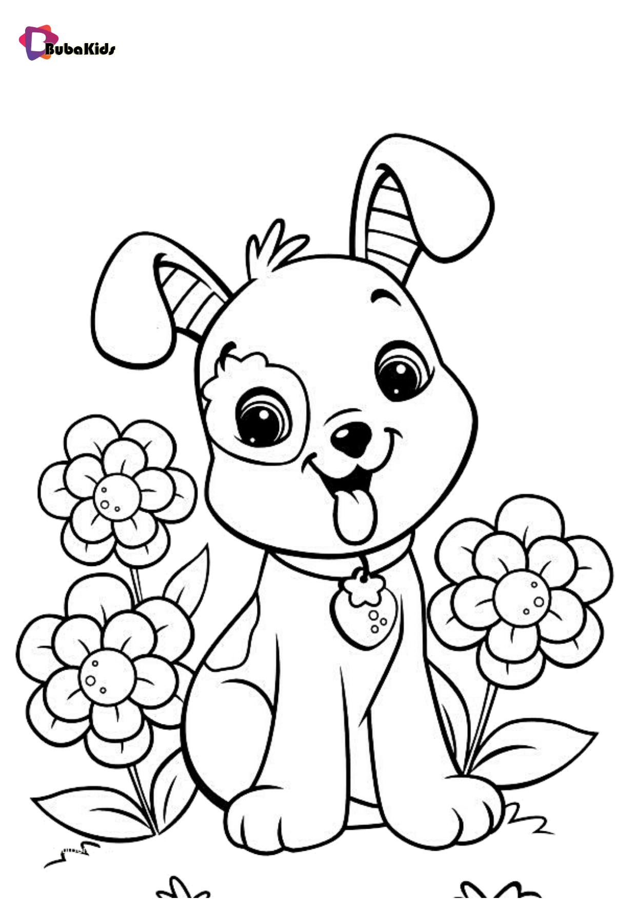 Cute puppy dog animal pet coloring pages Wallpaper