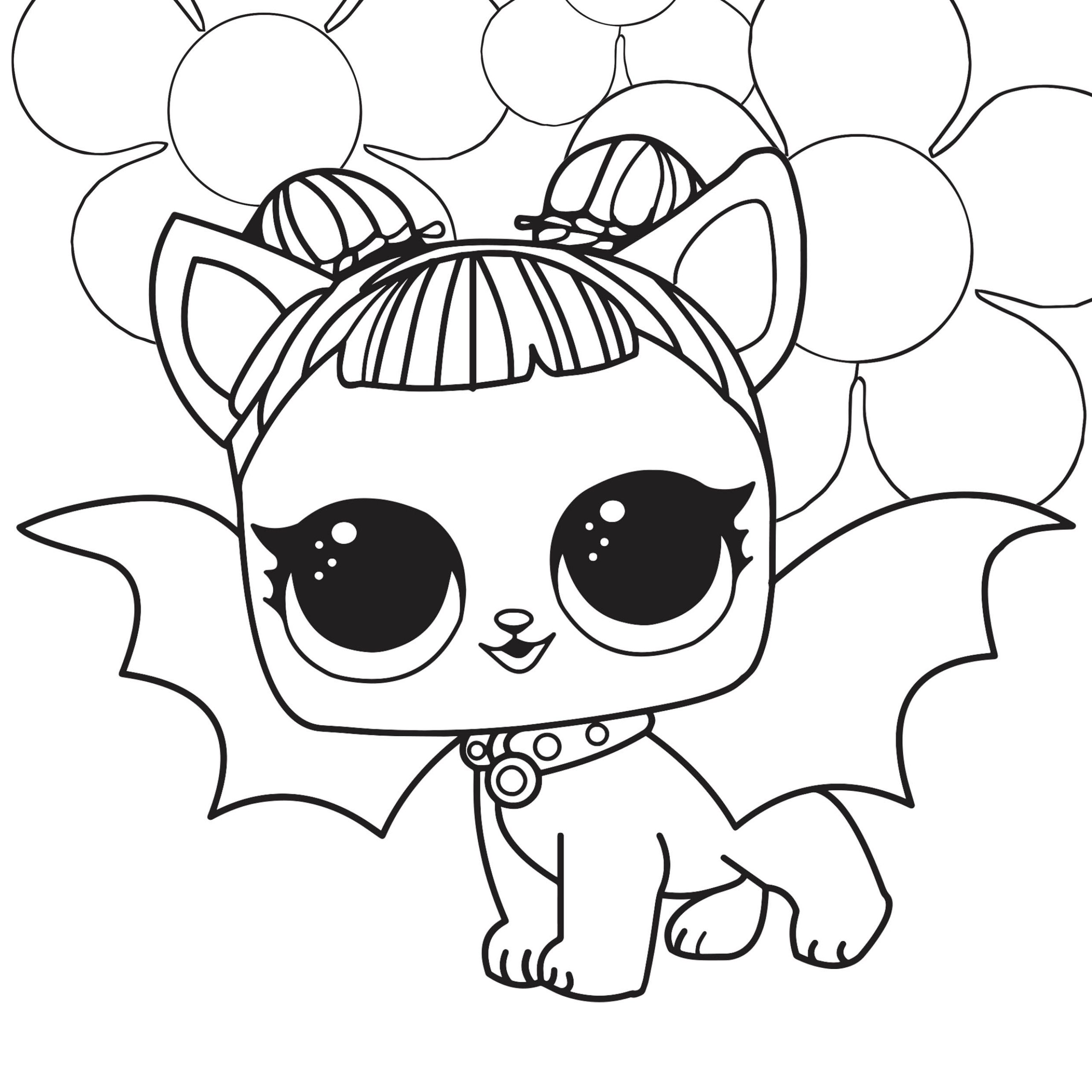 Kawaii and Cutie LOL Pet Coloring Page For Girls Wallpaper