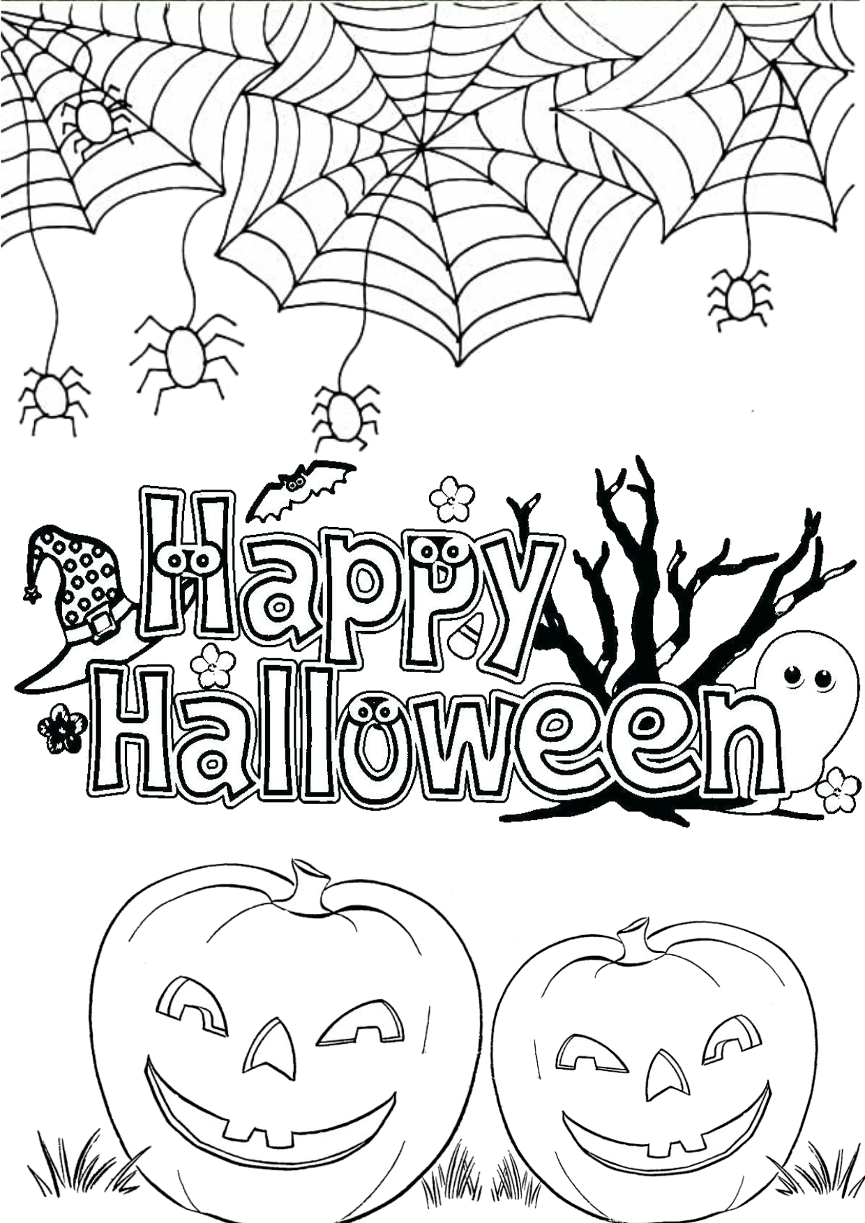 Welcome October Happy Halloween 2020 coloring page Wallpaper