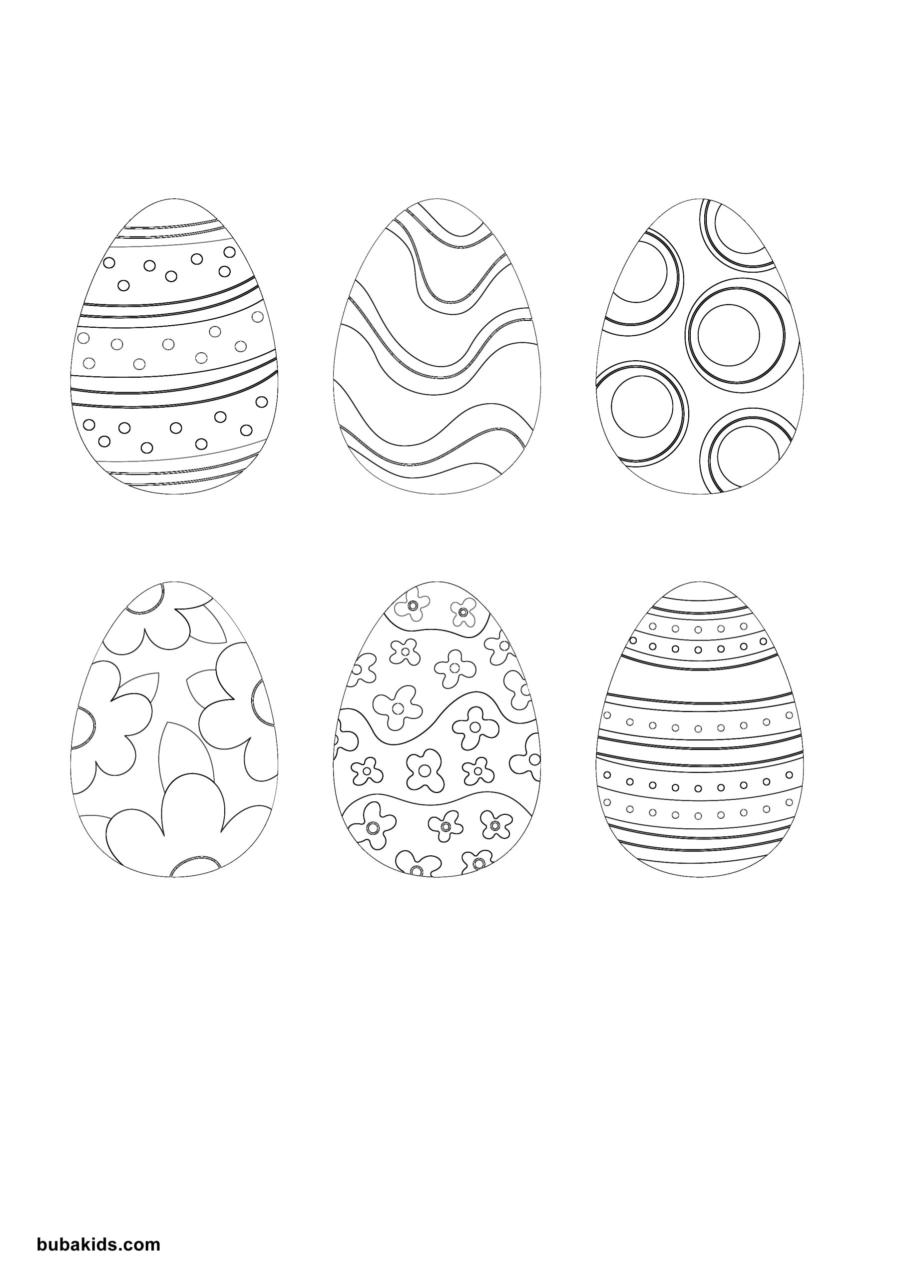 easter eggs free download coloring pages