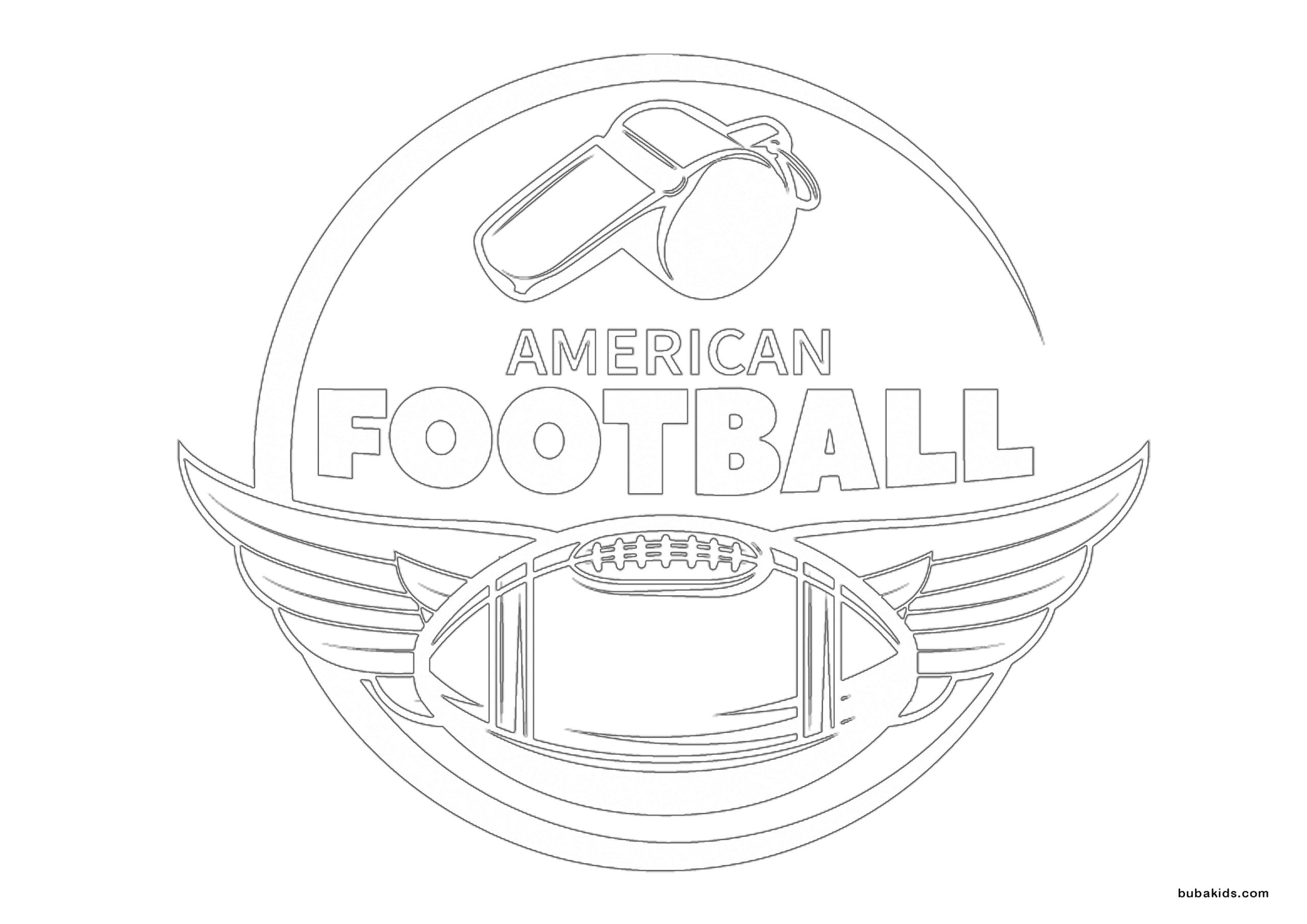 American football 2022 coloring page