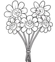 Beautiful flowers coloring pages