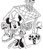 Disney christmas coloring pages minnie mouse