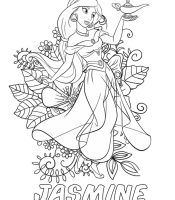princess jasmine coloring