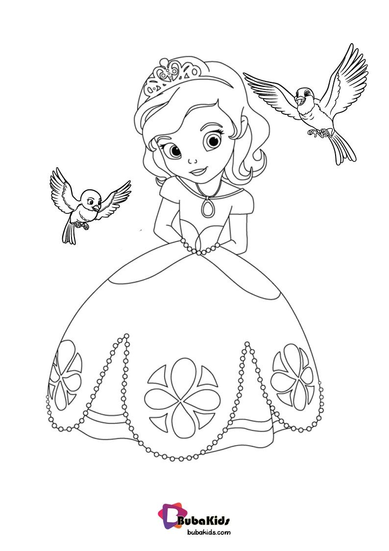 Disney Princess Sofia Coloring Page Special For Kids Wallpaper
