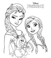 elsa olaf anna frozen princess coloring pages