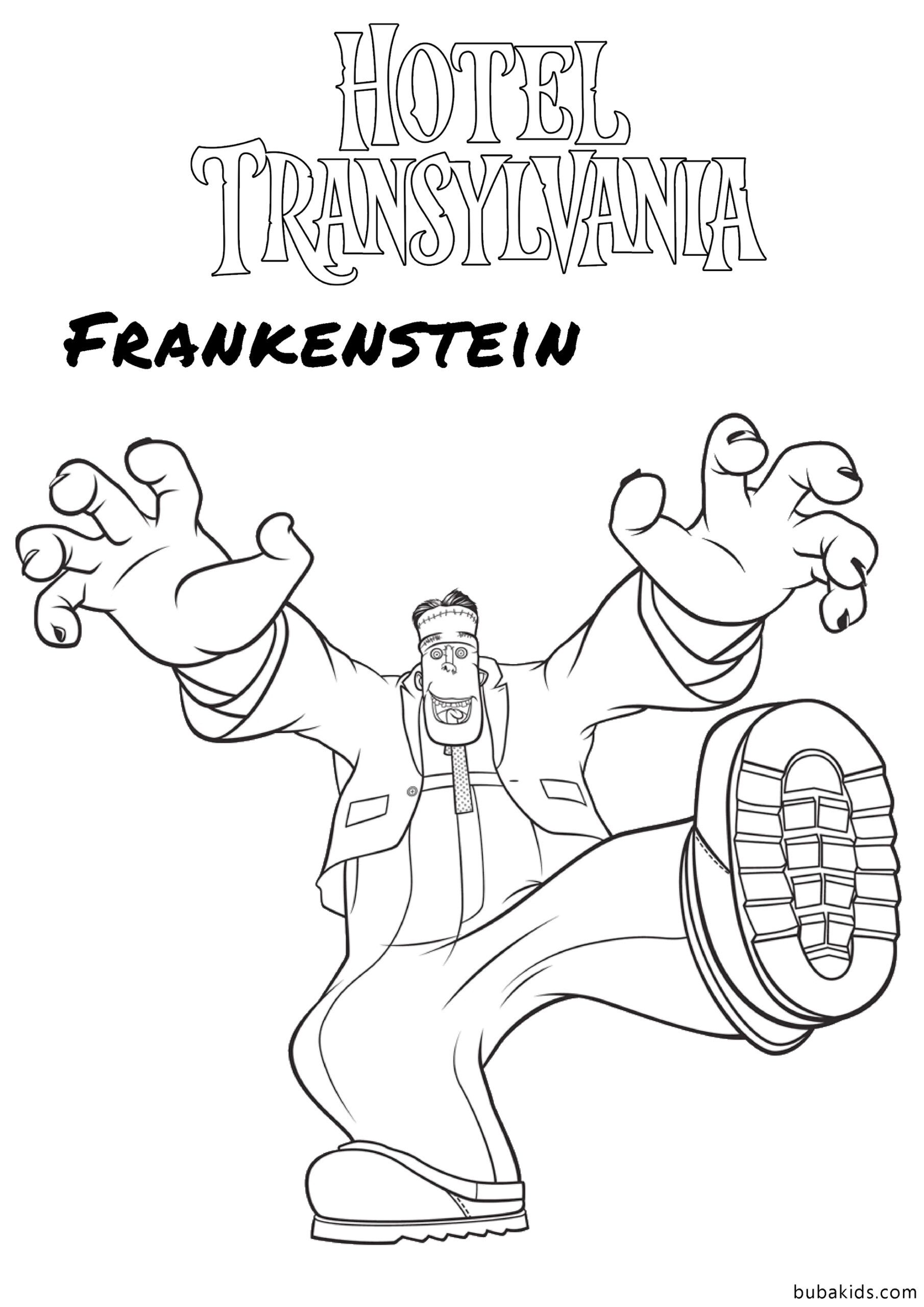 Frankenstein Hotel Transylvania 4 Transformania Coloring Page Wallpaper