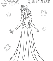 Princess coloring page merry christmas coloring pages