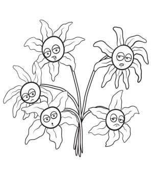 Wilted flowers coloring pages nature coloring pages