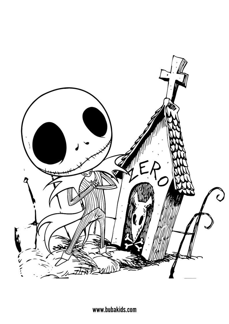 the nightmare before christmas jack skellington coloring page