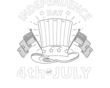 happy independence day 4th July bubakids coloring page